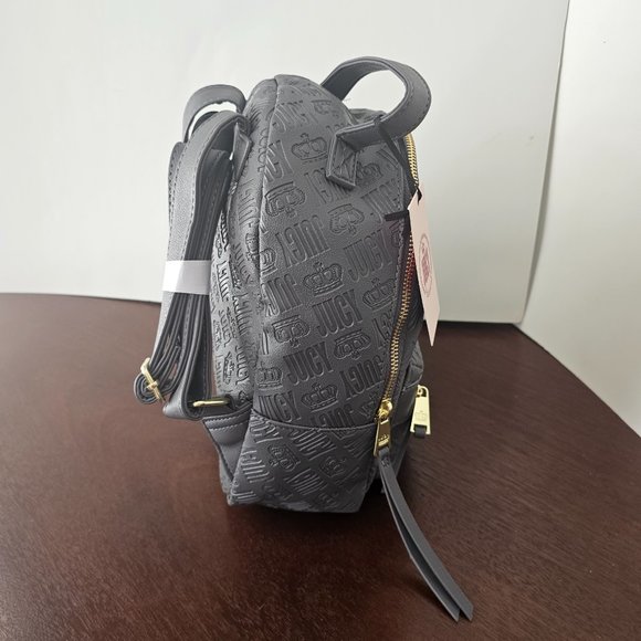Juicy Couture Crowd Pleaser Emboss Backpack Grey Rabbit Gray 10\